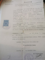 Auszug, Avec Timbre De Dimension 2.5F Luxembourg 1936 - Lettres & Documents