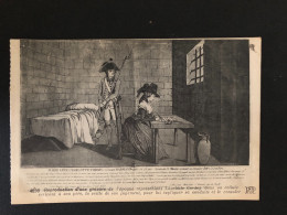 Reproduction D'une Gravure  Représentant Charlotte Corday écrivant à Son Père La Veille De Son Jugement - Other & Unclassified