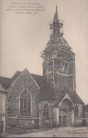 CPA, Chézy Sur Marne, L'Eglise, Restauration Du Clocher Après Le Bombardement Des Allemands 1918 - Autres & Non Classés