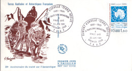 ARCTIC-ANTARCTIC, FRENCH S.A.T. 1980 ANTARCTIC TREATY FDC - Traité Sur L'Antarctique