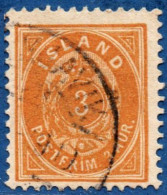 Island 1882 3A  Perforation 12¾ Cancelled "by Favor" - Usati