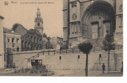 Mons   Le Grand Portail De L'Eglise Ste Waudru - Mons