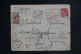 FRANCE - Taxe De Paris Sur Enveloppe De Paris En 1937 - L 152962 - 1859-1959 Storia Postale