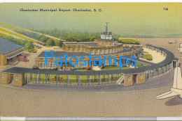 229632 US CHARLESTON MUNICIPAL AIRPORT POSTAL POSTCARD - Autres & Non Classés