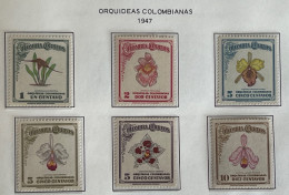 Kolumbien 1947: Orchids (1947) Mi:CO 500-505 - Colombie