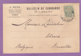 BULLETIN DE COMMANDE DE LA LIBRAIRIE UNIVERSITAIRE FRANCAISE ET ETRANGERE ANCIENNE ET MODERNE, PARIS. - Briefe U. Dokumente