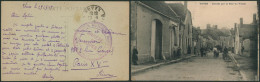Guerre 14-18 - CP En Franchise De Voves (1919) + Cachet Violet "école D'aviation Militaire De Chartres / Annexe De Voves - 1. Weltkrieg 1914-1918