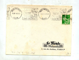 Lettre Flamme Vichy Santé - Mechanical Postmarks (Advertisement)