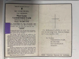 Devotie DP - Overlijden Marie Vandenhoutaer Echtg De Bruyne - St-Niklaas-W 1878 - 1953 - Overlijden