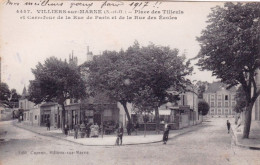 94 - VILLIERS  Sur MARNE -  Place Des Tilleuls Et Carrefour De La Rue De Paris Et De La Rue Des écoles - Villiers Sur Marne