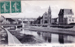 62 - Pas De Calais - WIMEREUX - L'eglise - L'hotel De Ville Et L Viaduc - Autres & Non Classés