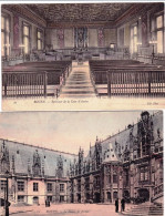 76 - ROUEN -  Le Palais De Justice Et Interieur De La Cour D Assise - Lot 2 Cartes - Rouen