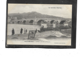 54-PONT-à-MOUSSON- Une Vue Animée Des " Pêcheurs " à La " Côte-de-Mousson " Pres Du PONT En 1900-PENICHE - Pont A Mousson