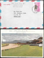 Colombia Bogota Hippodrome Illustrated Cover Mailed To Germany 1973. Pasto Narino - Colombia