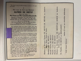 Devotie DP - Overlijden Alfred De Meyst - Bruylandt - Herdersem 1879 - Aalst 1953 - Décès