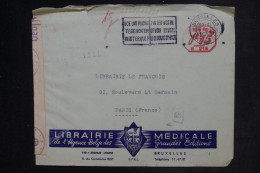 BELGIQUE - Enveloppe Commerciale De Bruxelles Pour Paris En 1942 Avec Contrôle Postal - L 152969 - Briefe U. Dokumente