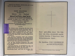 Devotie DP - Overlijden Maria Machtelinckx Echtg Van Gansberge - Parike 1881 - Rozebeke 1953 - Obituary Notices