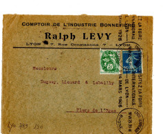 Lyon- Lot De 80 Flammes Sur Devant De Lettre - - Maschinenstempel (Werbestempel)