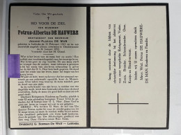 Devotie DP - Overlijden Petrus De Hauwere Echtg De Man - Lebbeke 1915 - 1953 Na Ongeval - Obituary Notices