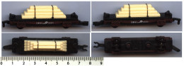 Miniature MICRO MACHINES Galoob 1989 : ‘’FLAT BED LUMBER CAR’’ - 6910 - Autres & Non Classés