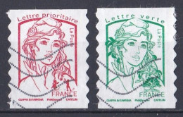 France -  Adhésifs  (autocollants )  Y&T N ° Aa   1214  Et  1215  Oblitéré - Oblitérés