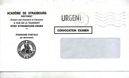 Lettre Flamme Muette Strasbourg Franchise - Mechanical Postmarks (Advertisement)