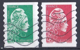 France -  Adhésifs  (autocollants )  Y&T N ° Aa   1598  Et  1599  Oblitérés - Oblitérés