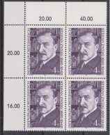 1981 , Mi 1692 ** (1) - 4er Block Postfrisch -  100. Geburtstag Von Stefan Zweig - Ongebruikt