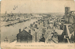 49 - Angers - Vue Sur La Maine Et La Basse Ville, Prise Du Château - Correspondance - Voyagée En 1906 - CPA - Voir Scans - Angers