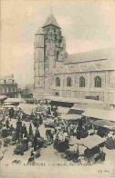 76 - Le Tréport - Le Marché - Place De L'Eglise - Animée - Etat Carte Qui Se Décolle - CPA - Voir Scans Recto-Verso - Le Treport