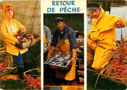 Metiers - Peche - Pecheur - Retour De Peche - Multivues - Coquilles St-Jacques, Maquereaux Et Langoustes - CPM - Voir Sc - Visvangst