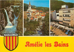 66 - Amélie Les Bains - Multivues - Blasons - Automobiles - Immeubles - CPM - Voir Scans Recto-Verso - Otros & Sin Clasificación