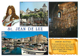 64 - Saint Jean De Luz - Multivues - Portrait De Louis XIV - Bateaux - Flamme Postale De Saint Jean De Luz - CPM - Voir  - Saint Jean De Luz