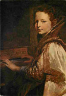 Art - Peinture - Anthony Van Dyck - Dame Genoise Et Sa Fille - Détail - Musée Royaux Des Beaux Arts De Bruxelles - Carte - Malerei & Gemälde