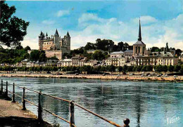 49 - Saumur - La Loire, Le Quai Moyaud, Le Château E ) Et L'église Saint-Pierre - CPM - Voir Scans Recto-Verso - Saumur