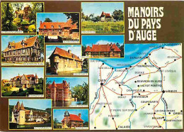 14 - Calvados - Manoirs Du Pays D'Auge - Multivues - Carte Géographique Michelin - CPM - Voir Scans Recto-Verso - Other & Unclassified