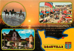 14 - Deauville - Multivues - Chevaux - Les Planches - Blasons - CPM - Voir Scans Recto-Verso - Deauville