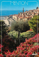 06 - Menton - Echappée Sur La Vieille Ville - Fleurs - CPM - Carte Neuve - Voir Scans Recto-Verso - Menton