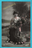 * Fantaisie - Fantasy - Fantasie (Joyeux Anniversaire - Happy Birthday) * (Novella Paris 611) Enfant, Fleurs, Photo Girl - Birthday