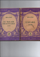 Lot De 2  Classiques Larousse  Moliere "l Avare" "le Malade Imaginaire" - Loten Van Boeken
