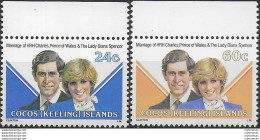 1981 Cocos Islands H.R.H. Charles And Lady Diana 2v. MNH SG N. 70/71 - Sonstige & Ohne Zuordnung