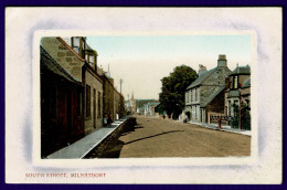 Ref 1655 - Early Postcard - South Street Milnathort Village - Perth & Kinross Scotland - Perthshire