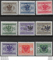 1944 Lubiana German Occupation Postage Due MNH Sassone N. 1/9 - Autres & Non Classés