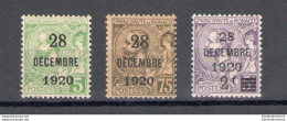 1921 MONACO , N° 48/50 , Battesimo Principesa Antonietta , 3 Val. , MNH** - Altri & Non Classificati