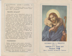 Santino Ricordo Del S.precetto - Pasqua 1957 - Images Religieuses