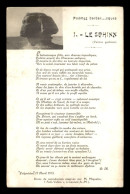 ECRIVAINS - POEME LE SPHINX ECRIT SUR LE PAQUEBOT POLYNESIEN LE 17 AVRIL 1915 PAR M. MIQUELON DE CANNES (A.M.) - Ecrivains