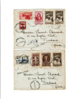 06 JUAN LES PINS  2 Lettres Recommandées Provisoires Avec YT758 777 779 784 785 786 787  (1334) - 1921-1960: Modern Period