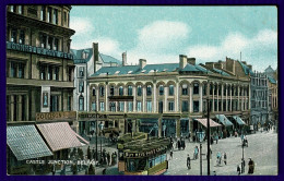 Ref 1655 - Early Postcard - Belfast Castle Junction With Tram Advertising Reis Postcards - Belfast