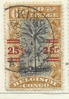 BELGIAN CONGO; 1920s Early Pictorial Surcharged Issue Fine Used 25c. Va - 1910-1911 Caritas