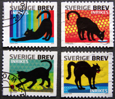 Sweden 2010  Cat    Katze   Chat   Minr.2735 - 38  ( Lot I 148 ) - Gebruikt